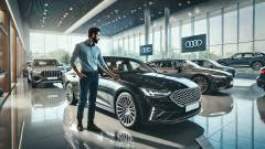 чоловік в автосалоні