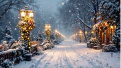 сніг іде на вулиці